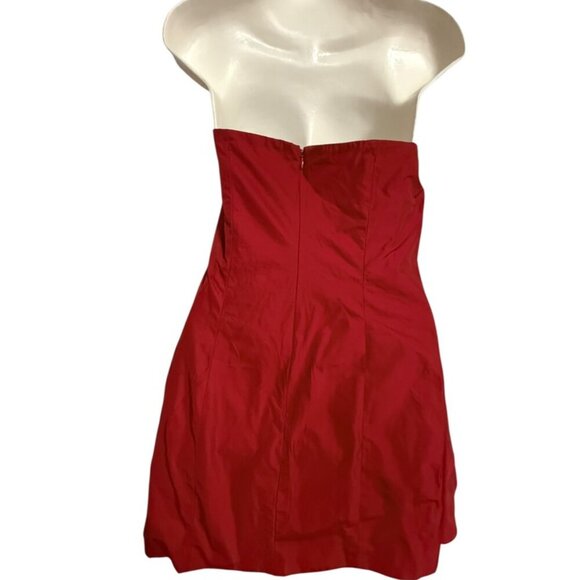 Pearl Georgina Chapman of Marchesa Red Sleeveless Dress SZ 8 Cocktail FormalHOCO - Picture 2 of 6